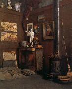 Gustave Caillebotte The Studio having fireplace Sweden oil painting reproduction